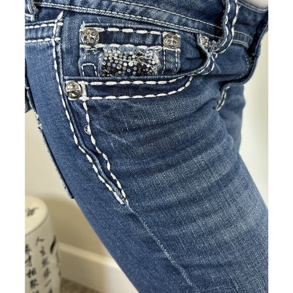 Miss Me Bling Pocket Bootcut Y2K Inspired Jeans Western Glam Cowgirl Denim sz 30 - Picture 10 of 16